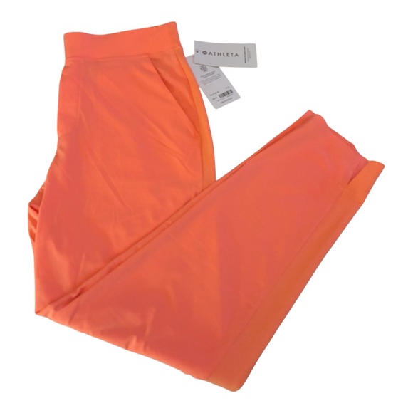 NWT Athleta Women's Vibrant Coral Mid-rise Ankle Pants Sz 10 - Picture 2 of 9